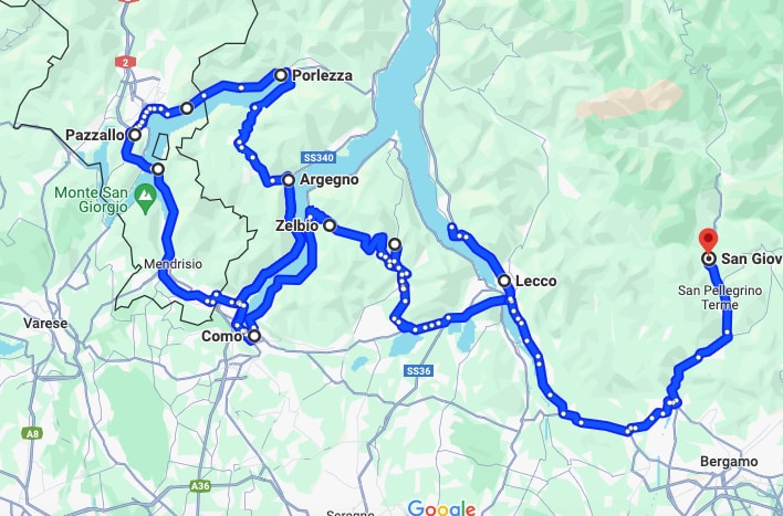 Viaggio in Moto tra Como Lugano Bergamo